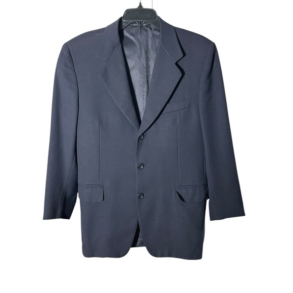 Canali 100% Wool Blazer Mens 46 US 36 (Measures As 40) Blue Italian Vintage A3-4 - Picture 13 of 13